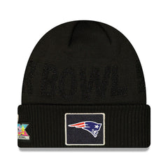 New England Patriots New Era Super Bowl LX Opening Night Cuffed Knit Hat Black | NFL