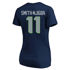 Jaxon Smith-Njigba Seattle Seahawks Women's Super Bowl LX Patch Plus Size Name & Number V-Neck T-Shirt College Navy | Fanatics