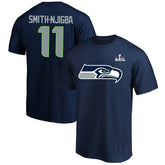 Jaxon Smith-Njigba Seattle Seahawks Super Bowl LX Patch Big & Tall Name & Number T-Shirt College Navy | Fanatics