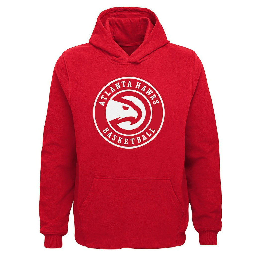 Atlanta Hawks Outerstuff Youth Primary Logo Pullover Hoodie Red - NBA