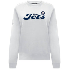 Winnipeg Jets Levelwear Women's Yvette Big Script Tri-Blend Sweatshirt - White - NHL