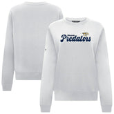 Nashville Predators Levelwear Women's Yvette Big Script Tri-Blend Sweatshirt - White - NHL