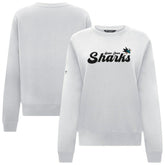 San Jose Sharks Levelwear Women's Yvette Big Script Tri-Blend Sweatshirt - White - NHL