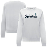 Seattle Kraken Levelwear Women's Yvette Big Script Tri-Blend Sweatshirt - White - NHL