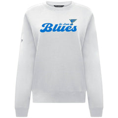 St. Louis Blues Levelwear Women's Yvette Big Script Tri-Blend Sweatshirt - White - NHL