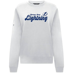Tampa Bay Lightning Levelwear Women's Yvette Big Script Tri-Blend Sweatshirt - White - NHL