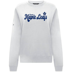 Toronto Maple Leafs Levelwear Women's Yvette Big Script Tri-Blend Sweatshirt - White - NHL