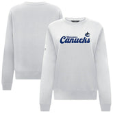 Vancouver Canucks Levelwear Women's Yvette Big Script Tri-Blend Sweatshirt - White - NHL