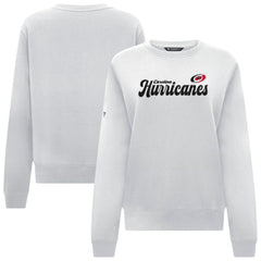 Carolina Hurricanes Levelwear Women's Yvette Big Script Tri-Blend Sweatshirt - White - NHL