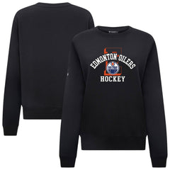 Edmonton Oilers Levelwear Women's Yvette Limelight Big Letter Sweatshirt - Black - NHL