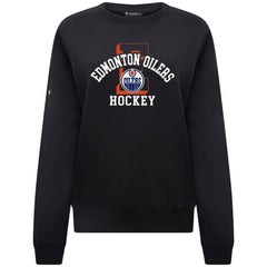 Edmonton Oilers Levelwear Women's Yvette Limelight Big Letter Sweatshirt - Black - NHL