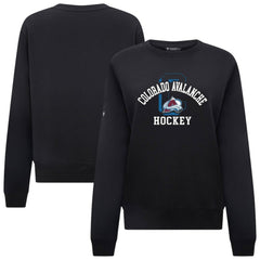 Colorado Avalanche Levelwear Women's Yvette Limelight Big Letter Sweatshirt - Black - NHL
