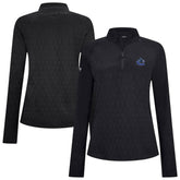 Vancouver Canucks Levelwear Women's Spike Raglan Quarter-Zip Top - Black - NHL