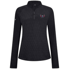 Washington Capitals Levelwear Women's Spike Raglan Quarter-Zip Top - Black - NHL