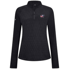 Columbus Blue Jackets Levelwear Women's Spike Raglan Quarter-Zip Top - Black - NHL