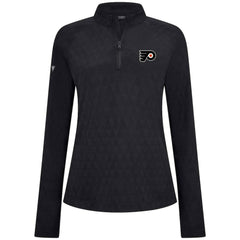 Philadelphia Flyers Levelwear Women's Spike Raglan Quarter-Zip Top - Black - NHL