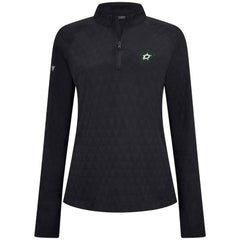 Dallas Stars Levelwear Women's Spike Raglan Quarter-Zip Top - Black - NHL