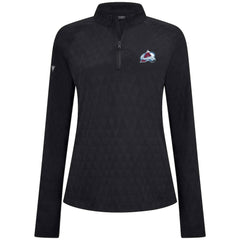 Colorado Avalanche Levelwear Women's Spike Raglan Quarter-Zip Top - Black - NHL