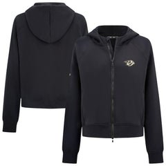 Nashville Predators Levelwear Women's Judd Raglan Full-Zip Hoodie - Black - NHL
