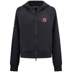 New Jersey Devils Levelwear Women's Judd Raglan Full-Zip Hoodie - Black - NHL