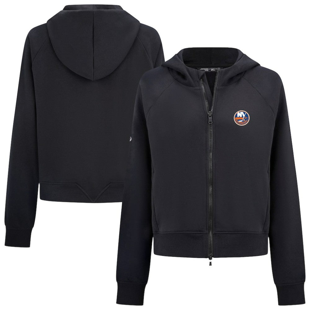 New York Islanders Levelwear Women's Judd Raglan Full-Zip Hoodie - Black - NHL