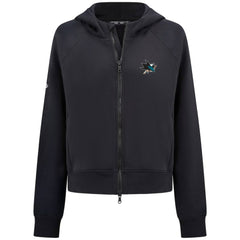 San Jose Sharks Levelwear Women's Judd Raglan Full-Zip Hoodie - Black - NHL