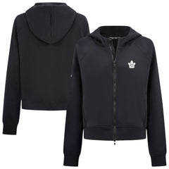 Toronto Maple Leafs Levelwear Women's Judd Raglan Full-Zip Hoodie - Black - NHL