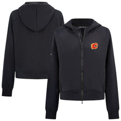 Calgary Flames Levelwear Women's Judd Raglan Full-Zip Hoodie - Black - NHL