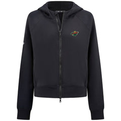 Minnesota Wild Levelwear Women's Judd Raglan Full-Zip Hoodie - Black - NHL
