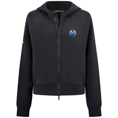 Edmonton Oilers Levelwear Women's Judd Raglan Full-Zip Hoodie - Black - NHL