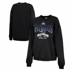 New England Patriots WEAR by Erin Andrews Women's Super Bowl LX Fleece Sweatshirt Black | NFL