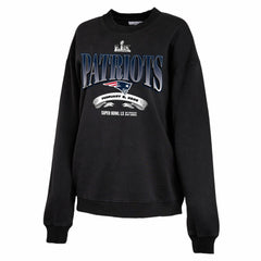 New England Patriots WEAR by Erin Andrews Women's Super Bowl LX Fleece Sweatshirt Black | NFL
