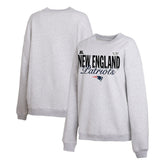 New England Patriots WEAR by Erin Andrews Women's Super Bowl LX Fleece Sweatshirt Gray | NFL