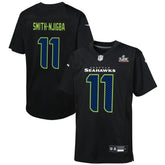 Jaxon Smith-Njigba Seattle Seahawks Youth Super Bowl LX Patch Carbon Fashion Game Jersey Black | Nike for Sale