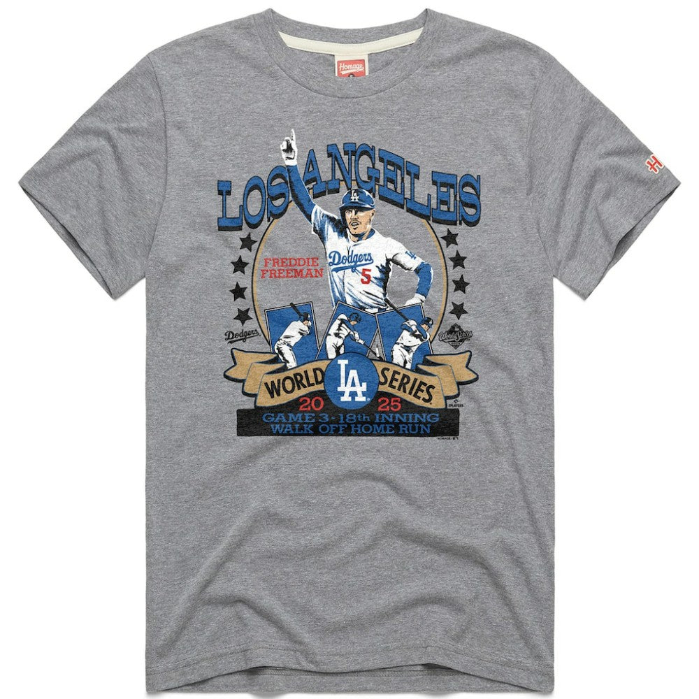 Freddie Freeman Los Angeles Dodgers Homage Unisex 2026 Gold Collection Walk Off Tri-Blend T-Shirt - MLB