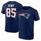 Hunter Henry New England Patriots Icon Name & Number T-Shirt Navy | NFL