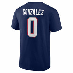 Christian Gonzalez New England Patriots Icon Name & Number T-Shirt Navy | NFL