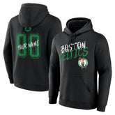 Boston Celtics Big & Tall Hustle Personalized Name & Number Hoodie Black - NBA