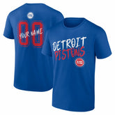 Detroit Pistons Big & Tall Hustle Personalized Name & Number T-Shirt Blue - NBA
