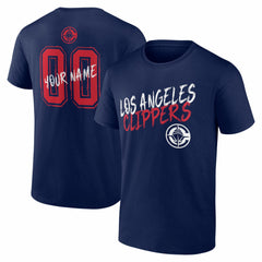 LA Clippers Big & Tall Hustle Personalized Name & Number T-Shirt Navy - NBA