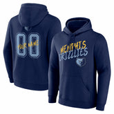 Memphis Grizzlies Big & Tall Hustle Personalized Name & Number Hoodie Navy - NBA