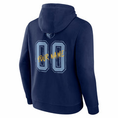 Memphis Grizzlies Big & Tall Hustle Personalized Name & Number Hoodie Navy - NBA