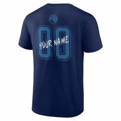 Minnesota Timberwolves Big & Tall Hustle Personalized Name & Number T-Shirt Navy - NBA