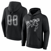 San Antonio Spurs Big & Tall Hustle Personalized Name & Number Hoodie Black - NBA