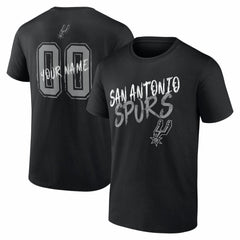 San Antonio Spurs Big & Tall Hustle Personalized Name & Number T-Shirt Black - NBA
