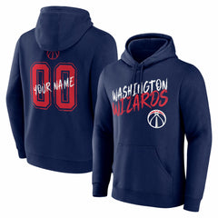 Washington Wizards Big & Tall Hustle Personalized Name & Number Hoodie Navy - NBA
