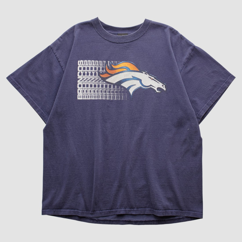 Denver Broncos NFL 2000s T-shirt Navy Vintage | Fanatics