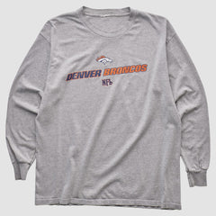 Denver Broncos 2000s Long Sleeve T-shirt Heather Gray Vintage | Fanatics