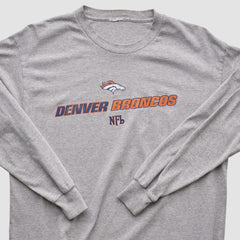 Denver Broncos 2000s Long Sleeve T-shirt Heather Gray Vintage | Fanatics