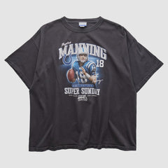 Payton Manning Super Bowl XLI Reebok 2000s T-shirt Black Vintage | Fanatics